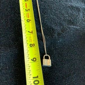 Tiffany silver lock necklace